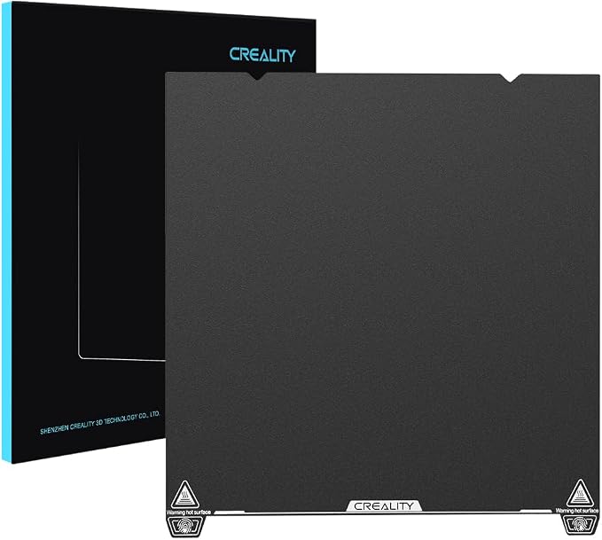 Creality Epoxy Resin Build Plate, 310 * 315mm Double-Sided Bed Plate Texture Spring Steel Excellent Adhesion Heat-Resistant Durable Wear Resistance Flexible Print Platform for K1 Max/Ender-3 V3 Plus