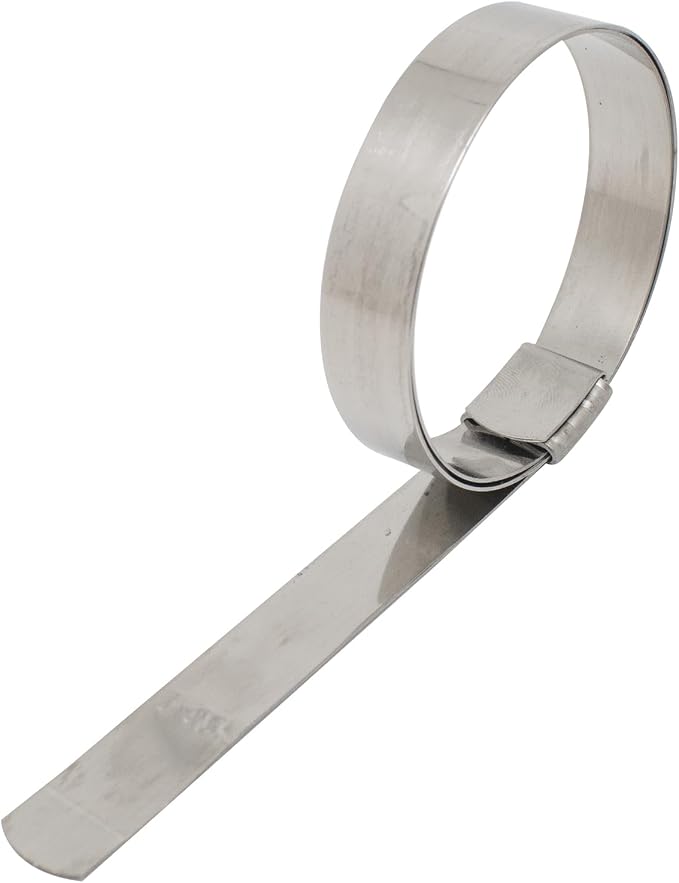 5/8" W x 0.025" Th x 2-1/2" Di (25 Pack) Center Punch Clamp band hose clamps 201 stainless steel
