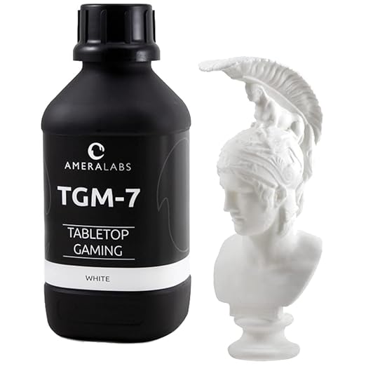 TGM-7 3D Printer Resin for Tabletop Miniatures – Tough, High Resolution, Low Odor, Fast Curing Printing Liquid for 4K/8K/12K LCD/DLP/SLA UV Resin 3D Printers (White, 1kg)