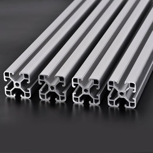 4PCS T Slot 4040 Aluminum Extrusion Profile 27.5'',European Standard Anodized Linear Rail for 3D Printer Parts and CNC DIY 700mm Silver(27.5inch)