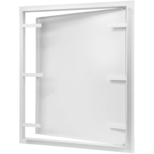 16" x 20" White Metal Access Panel - Wall Access Panel for Drywall - Hidden Wire Cover for Wall Covering Panels - Plumbing, Electricity, Heating Alarm, Bathroom, Dry Wall Hole Cover
