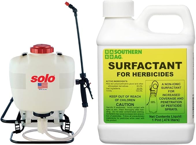 SOLO 425 4-Gallon Professional Piston Backpack Sprayer, Wide Pressure Range up to 90 psi & Southern Ag Surfactant for Herbicides Non-Ionic, 16oz, 1 Pint