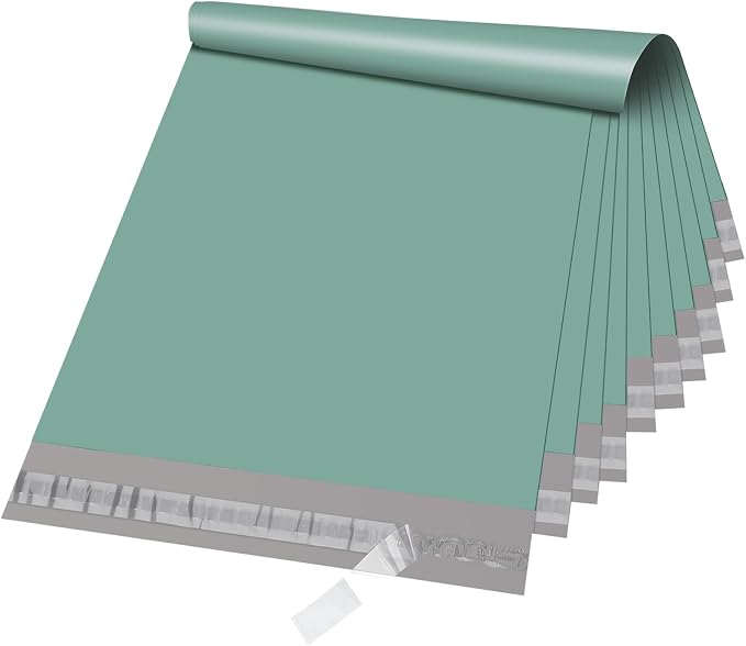 Metronic Poly Mailers 10x13 100 Pcs, Shipping Bags for Clothing, Strong Adhensive Mailing Bags, Shipping Envelopes for Small Business, Tear-resistant Mailer Envelopes Bags in Grayed Jade Green