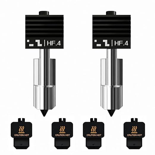 Bamboo lab 2-Pack 0.4mm Enhanced-Flow Hardened Steel Nozzle Set for Bambu Lab H2S / H2D / H2D Laser – High-Speed Extrusion