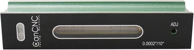 Accusize Industrial Tools 8 inch Professional Master Precision Level in Fitted Box, Accuracy 0.0002''/10'', S908-C608 | 0.0002"/10" Accuracy, V-Grooved Base, Cross Test Vial, Cast Iron, B: 1.830", C: 1.574", D: 1.890", S908-C608