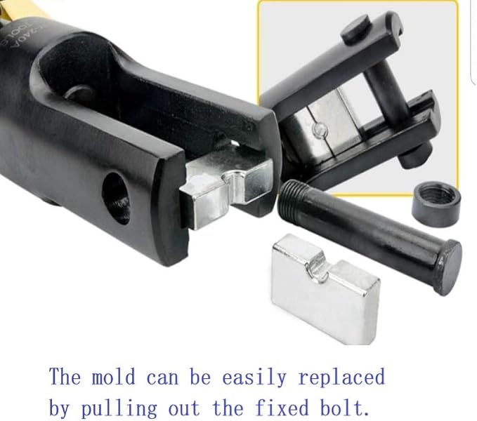 AMZCNC Industrial Hydraulic Cable Lug Crimper 16 Ton 9 AWG to 600 MCM Electrical Terminal Cable Wire Tool Kit Includes 13 Pairs of Die Sets