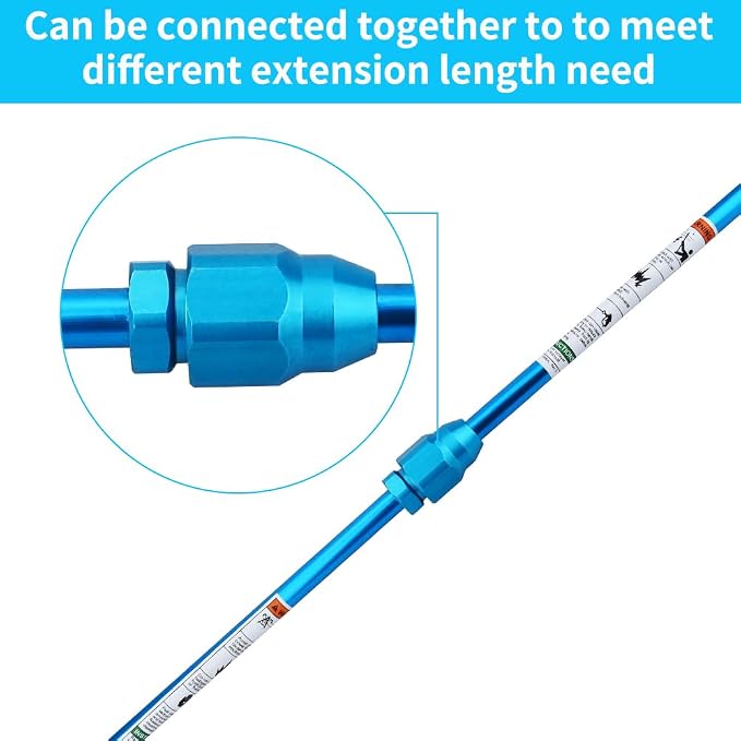 5PCS Airless Sprayer Gun Spray Painting Wand,Airless Spray Gun Tip Extensions,Airless Paint Sprayer Gun Tip Extension Pole,for Airless Paint Gun Wand (blue/8in 12in 20in 30in 40in)