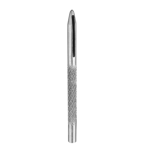 HARFINGTON Leather Round Hole Punch, 1mm Hollow Hole Puncher Cutter Carbon Steel Circle Hole Punching Cutting Tool for Belt/DIY Leather Craft