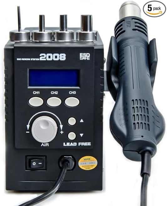 QUICK rework station, QUICK 2008 desoldering station hot air gun | Spiral wind,Brushless fan,fine soldering station kit,Accurate temperature control,ESD safe,motherboard maintenance,859D+﻿﻿﻿