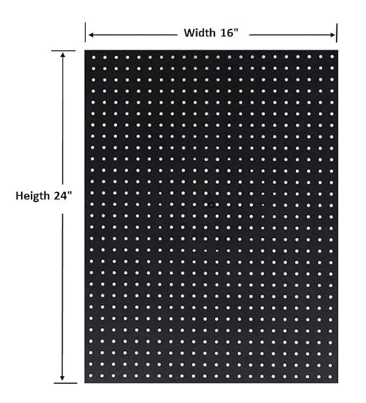 WallPeg Made in USA Pegboard Panels Garage Organization - Wall Storage Kit (PB-2 B) (2) ea - 24" x 16" Peg Board Tool Organizer Panel Set - Garage Organizer Kit