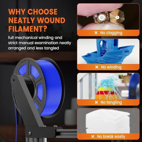 TECBEARS PETG Filament 1.75mm 1KG, 3D Printer Filament PETG, Strong Toughness, 1KG(330M) Filament High Precision, Dimensional Accuracy ±0.02mm,White