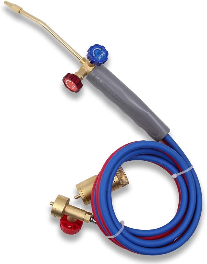 Brass Oxygen MAPP/Propane Welding Torch| Duel Fuel by Oxygen and MAPP PRO/Propane For Welding Brazing Soldering,