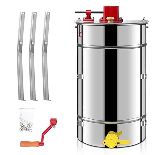 3 Frame Manual Honey Extractor Stainless Steel