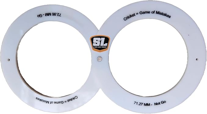Acrylic Rings Cricket Measuring Ball Gauge Tool for Measures Cricket Ball Size Dimensions | Portable Cricket Ball Inspection/Measurement Tool for Coaches (Set of 2)