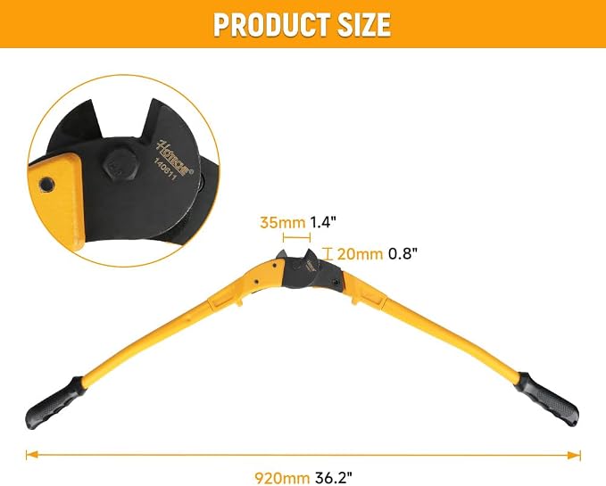 Hoteche 24-Inch Heavy Duty Wire Rope Cutter, Steel Wire Cutters Heavy Duty Industrial Strength Cable Cutter for Hard Wire Ropes, Stainless Steel Wire Visit the MAXPOWER Store