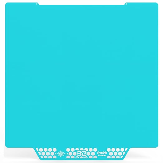 BIQU CryoGrip Pro Glacier Build Plate for PRU-sa MK4/MK3/MK3S 3D Printers, Double-Sided Fine Textured Spring Steel Sheet, Firm Adhesion, 254.5x241.5mm, 1 Piece