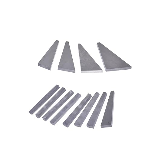 12-Pack Steel Angle Gauge Block Set with Case, Machinist Angle Plates Tool Lathes Milling Ground Gauge Angle Calibration Gage Inspection Block Set