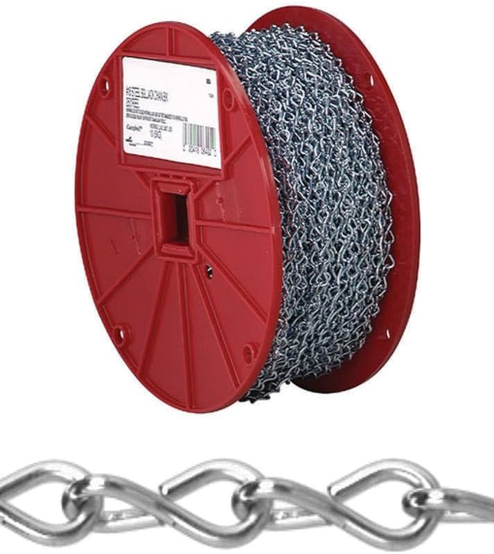 Campbell Tool Chain Single Jack Link #12 Zinc Plated 100' Per Roll