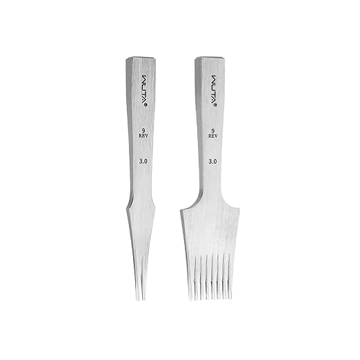 WUTA Leather Chisel All-Polished Die-Steel Puncher French Style Pricking Iron Sharp Leather Punching Tool Kits