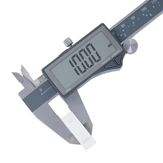 Clockwise Tools IP54 Grade Digital Caliper, DCLR-0605 0-6" /150mm, Inch/Metric/Fractions Conversion, Stainless Steel, Large LCD Screen