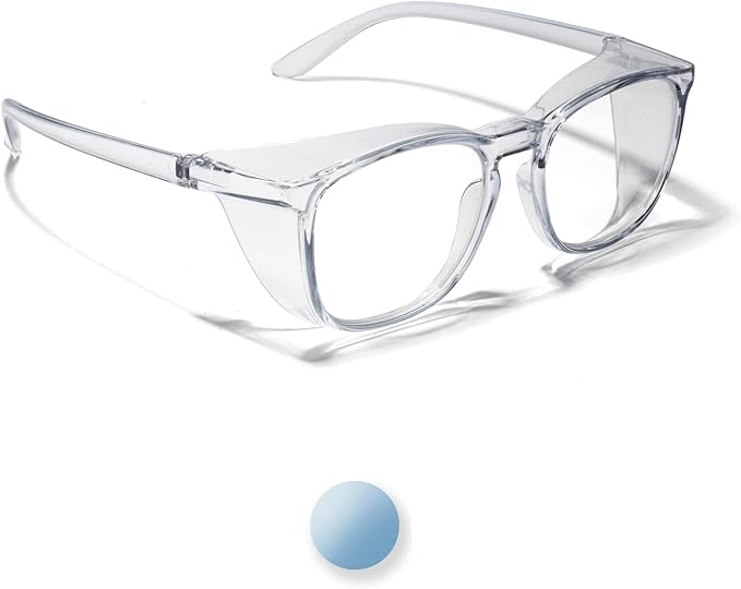 LianSan Oversize Anti-Fog Safety Glasses for Nurses, Z87.1 Certified Goggles for Women, Square UV Protection