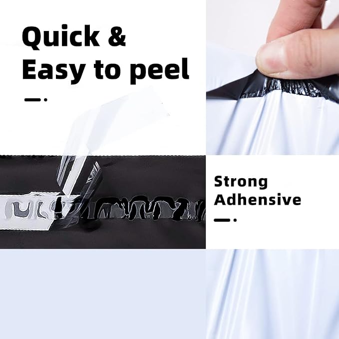 POLYSELLS 100 pcs 7.5"x10.5" White Poly Mailers Shipping Envelopes, Strong Adhesive Sealing, Waterproof, and Tear-resistant Postal Mailing Bags for Clothing and Accessories