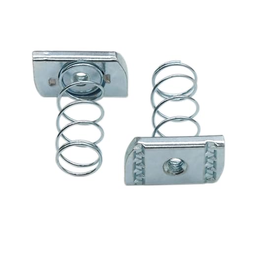 (100) Strut Channel Nuts, 1/4-20 Spring Channel Nuts with Zinc Electroplate Finish, Long Spring Nuts Great for Use with Strut Channel (100 Pack)