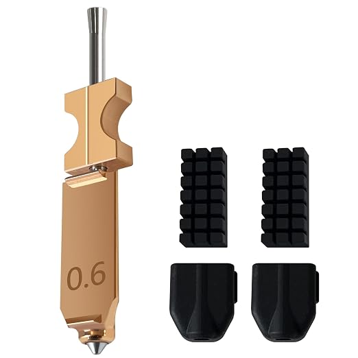 for Flashforge AD5X Nozzle 0.6MM Quick Release Hotend Leak-Free Extruder | Hardened Steel Print Head, Heat-Resistant up to 300℃, 32mm³/s High Flow, with 2PK Silicone Cover & 2PK Nozzle Cleaning Brush
