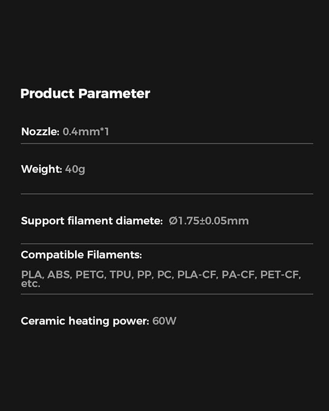 Creality Official K1/K1 Max/K1C Ceramic Heating Block Kit, Support 300°C High Temperature and 600mm/s Fast Speed Printing, Compatible with Creality K1, K1 MAX, K1C 3D Printer