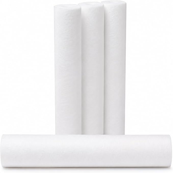 CFS – Compatible with EV953420 Models Sediment Water Filter Cartridges 4-Pack – 5 Micron Whole House Pre-Filter Replacement – Removes Dirt, Rust & Sand