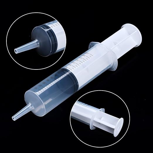 12 Pack 150ml Syringes, Large Plastic Garden Syringe for Scientific Labs, Watering, Refilling