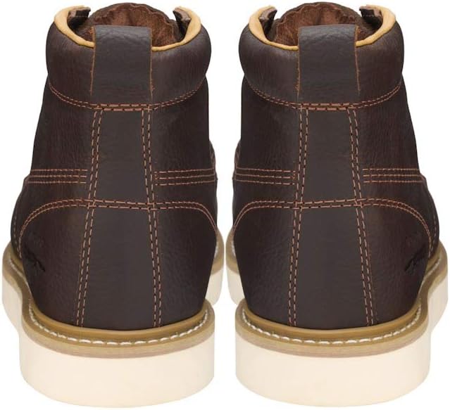 Golden Fox Steel Toe Work Boots Men's 6" Moc Toe Wedge Comfortable Boots for Construction