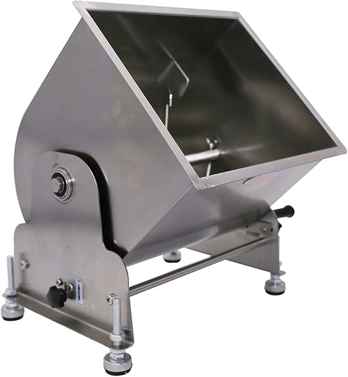 CLIVIA Manual Meat Mixer, 45 Pound Meat Mixer for Sausage, 45lbs Capacity Tilt Tank Sausage Mixer, Stainless Steel Food Processer for Meat, Vegetable, Burger, Dumplings