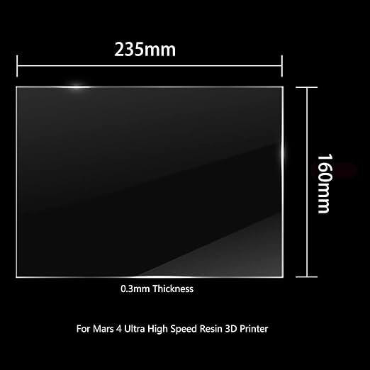 KOYOFEI 3PCS ACF Film for Resin 3D Printer, ACF High Speed Release Film for ELEGOO Mars 4, Mars 4 Ultra, Mono 2, Sonic Mini 8K Resin 3D Printers 235x160x0.3mm