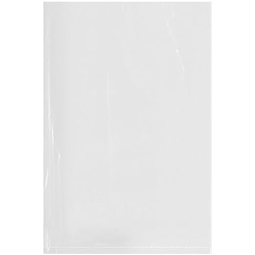 Plymor 6" x 9" (Case of 1,000), 1.25 Mil Flat Open Clear Plastic Poly Bags