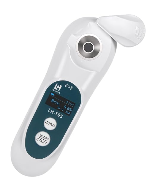 3-in-1 Digital Brix Refractometer with ATC/Refractive Index(RI), 0-95% Brix Measurement Range, High Accuracy Fast Touchscreen Test for Honey/Maple Syrup/Fruit Juice/Coffee | Digital Brix Refractometer with ATC 0-95%