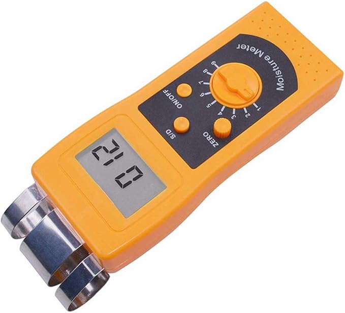Concrete Moisture Meter Tester Walls Tiles Ground Floor Gypsum Board Marble Mud Cement Glass Brick Moisture Meter Analyzer with Measuring Range 0 to 50%