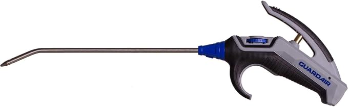 Guardair GA44 PalmJet Safety Air Gun, Comfort Trigger, 12-Inch Bent Extension, Star Tip Nozzle, Hanging Hook, OSHA Compliant (GA4412B)