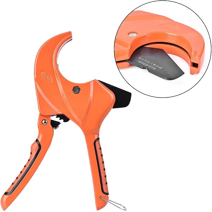 PVC Pipe Cutter, 63mm Opening Manganese Steel Pipe Cutter Scissors, Pipe Cutting Tool for PVC PPR Pipe, Water Pipe, Gas Pipe, Home Working and Plumber