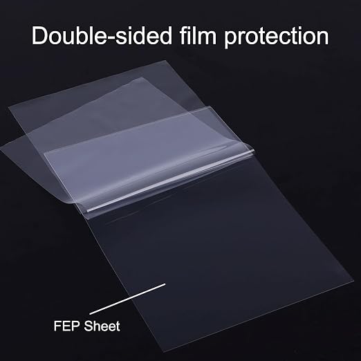 6PCS 320*220*0.15mm FEP Release Film for ELEGOO Saturn 2, Saturn 3 / 3 Ultra, Photon Mono M5 / M5S, Photon M3 Premium, Mighty 8K, Halot Mage, Halot Mage Pro 10.1-10.3 inch mono Resin 3D Printer