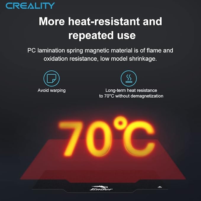Creality Official Ender 3 Bed Ultra-Flexible Removable Magnetic Removable Build Surface Hotbed Cover Print Platform Kit for Ender 3 Neo/Ender 3 V2 Neo/Ender 3 S1/Ender 3 S1 Pro/Ender 3 V3 SE 235x235mm