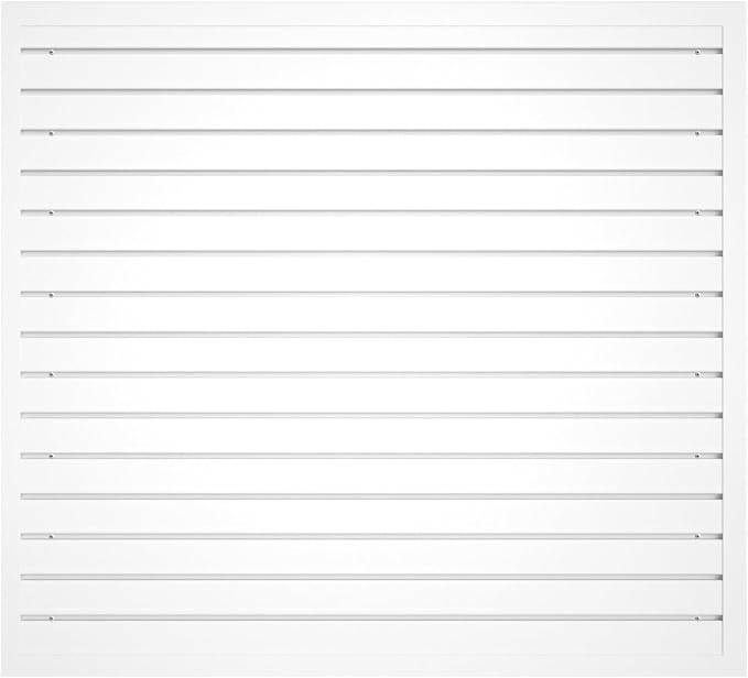 NeatiEase Slatwall Panel Wall Storage Systems, 4 x 4ft Slat Wall Paneling Garage Wall Organizer, Heavy Duty Wall Mounted PVC Wall Rack (White)