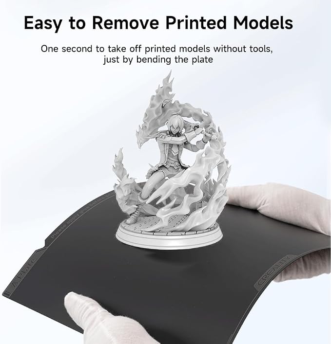 Creality Official K1 Max Build Plate PEI Sheet, 315x310mm Smooth Removable Flexible Spring Surface Excellent Heat Resistance Heated for Ender 3 S1 Plus/K1 Max/Ender 3 V3 Plus(Without Magnetic Base)