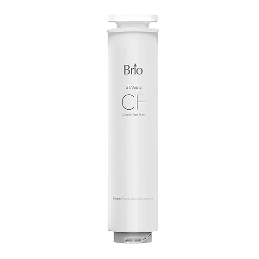 Brio RFCTOCLCTPOU20 (CF Carbon Rod Filter Replacement) for Brio Q20 Series 3 Stage Reverse Osmosis Countertop Water Dispenser Model: CLCTPOU20VURO3 | NSF Certified