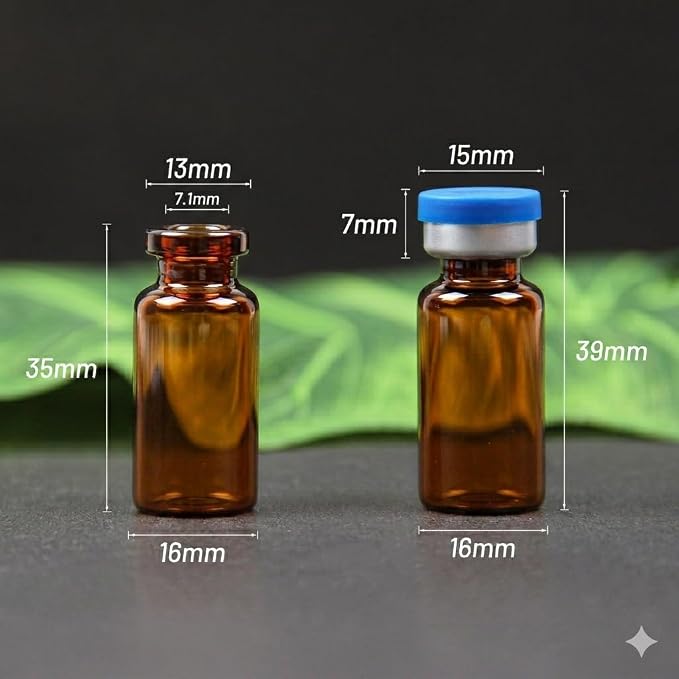 13mm Vial Crimper and 100 Pcs 3ml Amber Flip Top Glass Vials Set, Lab Bottle Sealing Tool, Vial Crimping Tool and 10ml Glass Vials