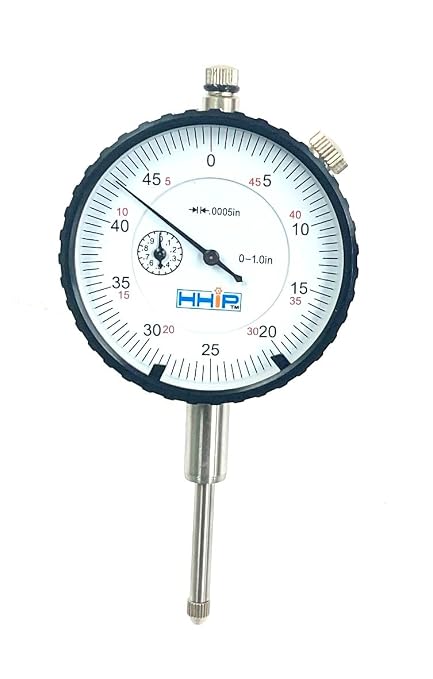 HHIP 4400-1100 Pro Series AGD Group 2" Dial Indicator, .0005" Graduation, 0-50 Reading, 0-1" Range