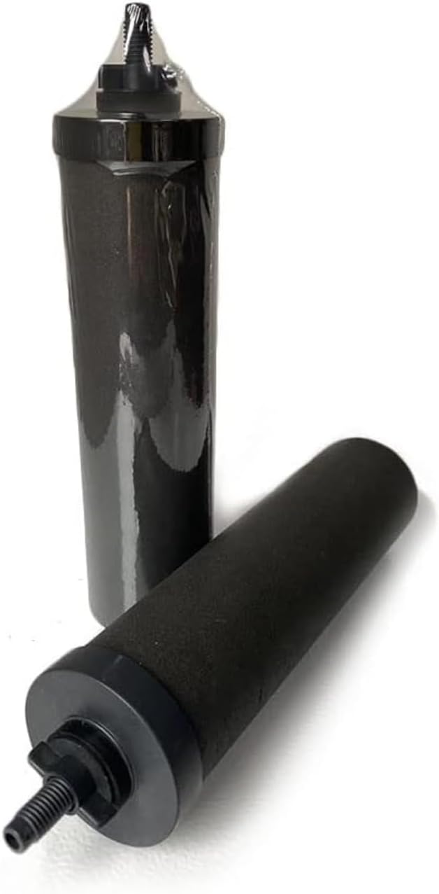 Nispira Premium Water Filter Black Element Cartridge Compatible with Berkey Countertop Water Purification System. Compared to Part BB9. 2 Filters
