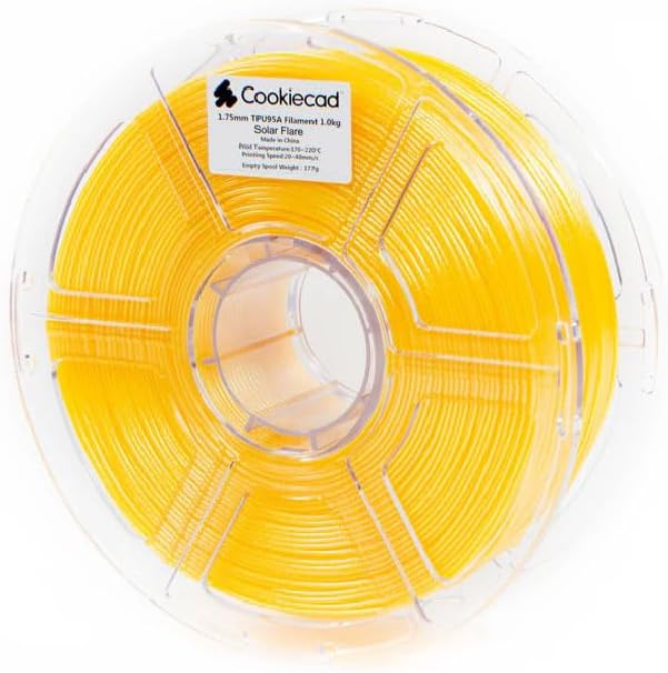 Cookiecad TPU Filament 1.75mm 1kg Iridescent Glitter 3D Printer Filament - Solar Flare TPU