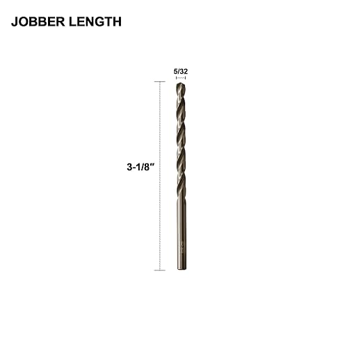 5/32 Cobalt Drill Bit for Metal and Hard Steel(10Pcs),M35 High Speed Steel Twist Jobber Metal Drill Bits,with Index Storage Case