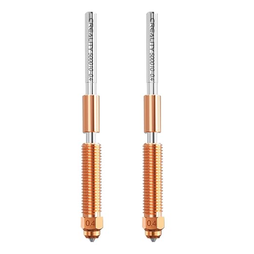 Creality Official K2 Plus Nozzle, 0.4mm 2 PCS Quick-Swap 3D Printer Nozzle Copper Alloy and Hardened Steel Nozzle for 3D Printer K2 Plus, K2, Creality Hi